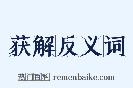 获解反义词是什么意思的图片